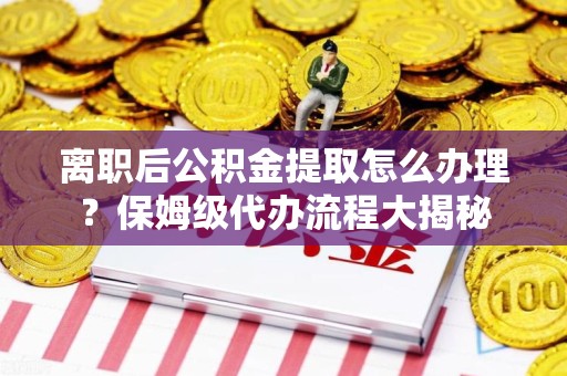 南昌离职后公积金提取怎么办理?保姆级代办流程大揭秘 南昌离职后公积金提取怎么办理?保姆级代办流程大揭秘